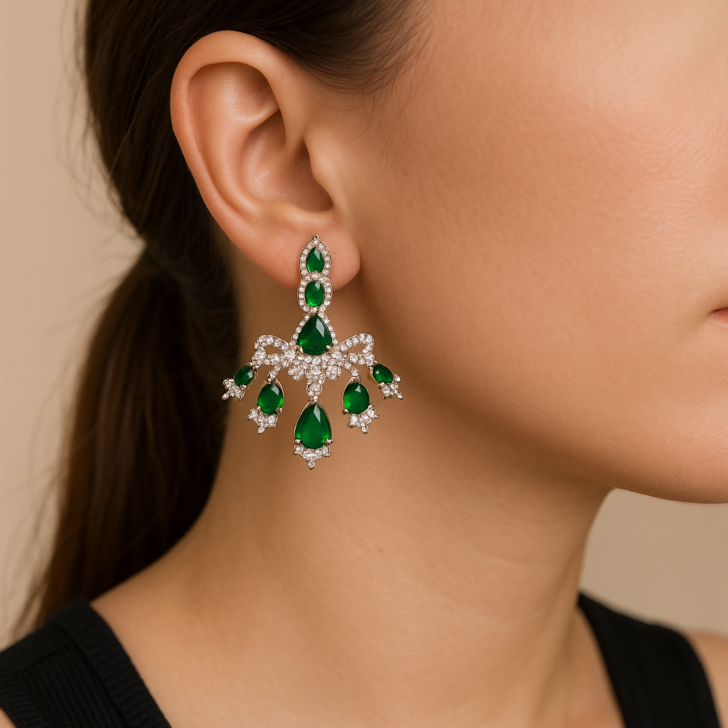 Emeralda Zirconia Radiance Earrings