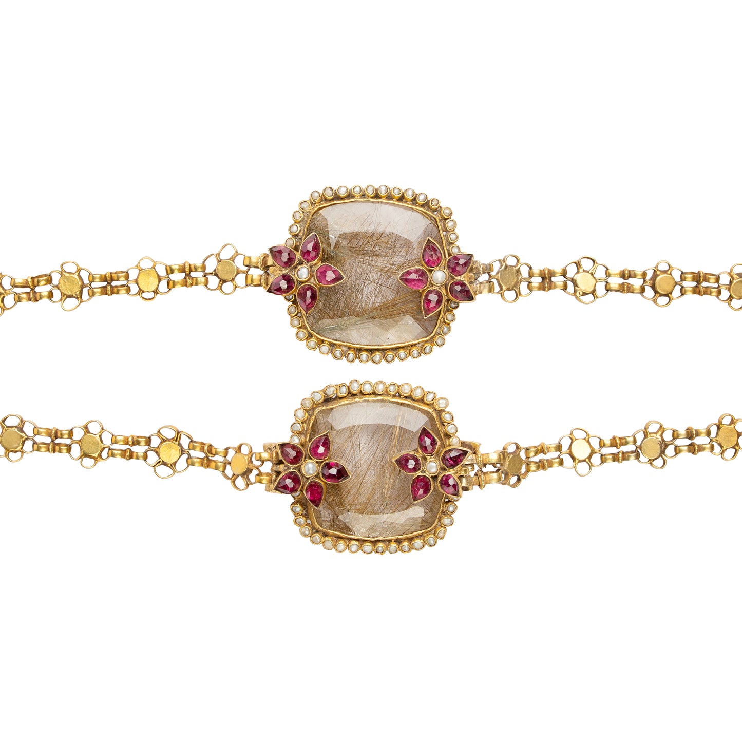 Ruhani Rutile Rhodolite Necklace