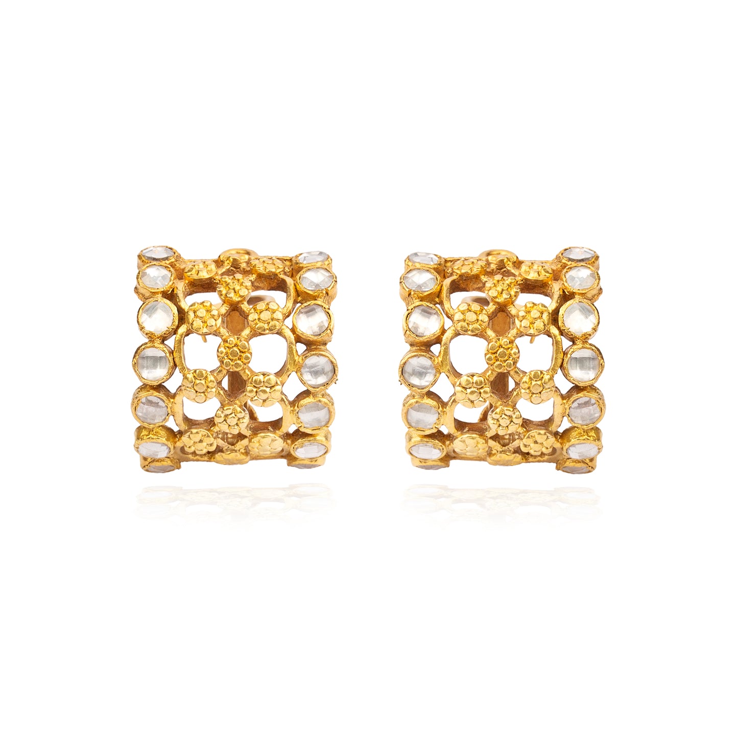 Pearl and gold studs