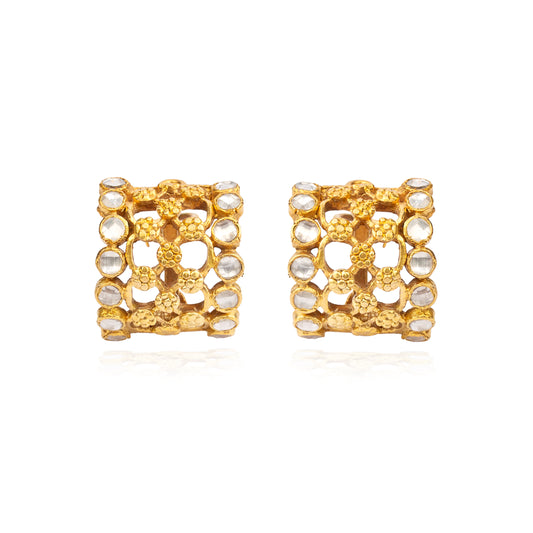 Pearl and gold studs