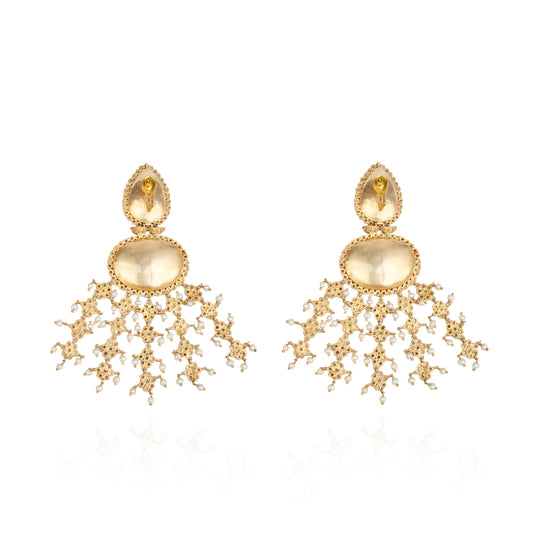 Ameira Smokey Crown Earrings