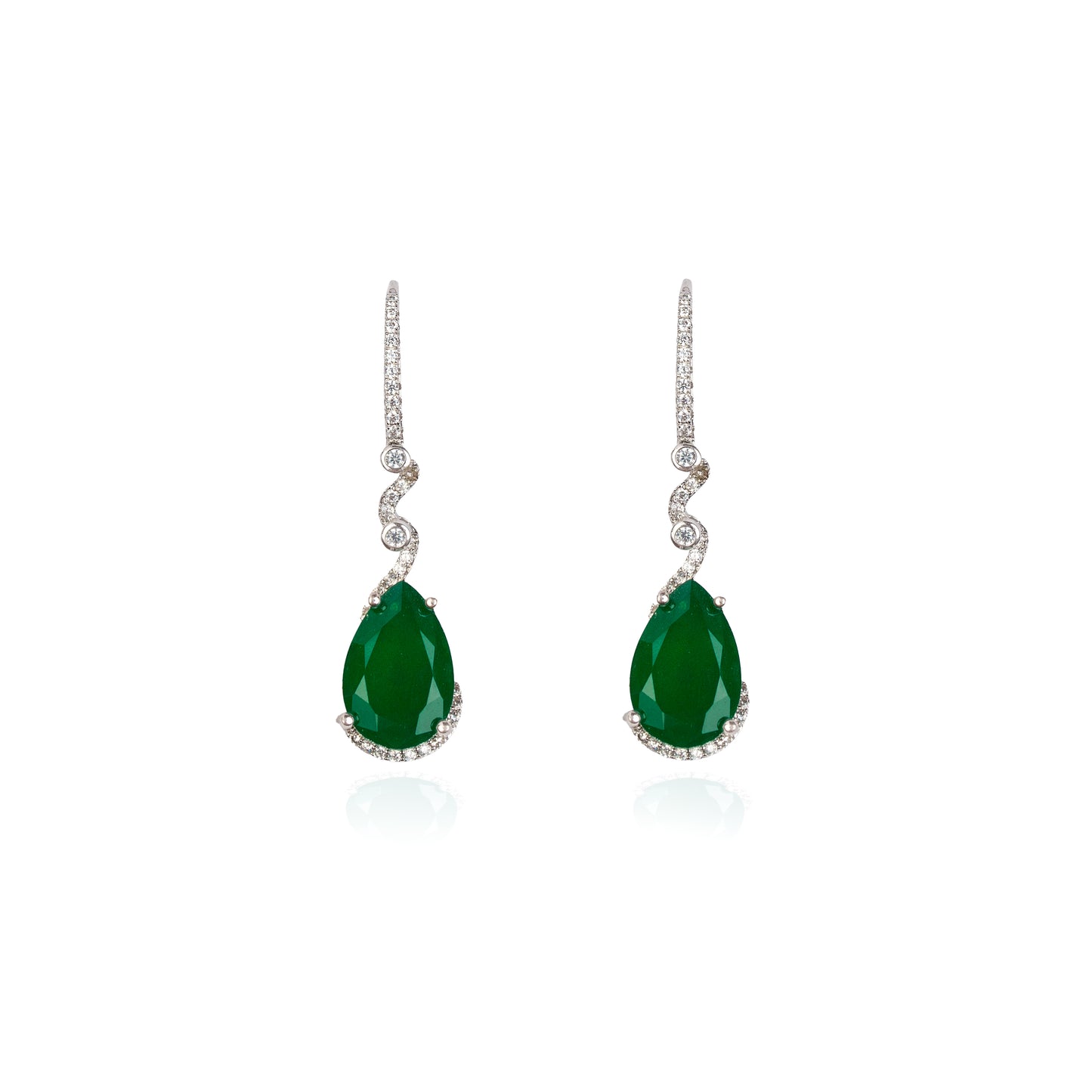 Elysia Green Onyx Drop Earrings