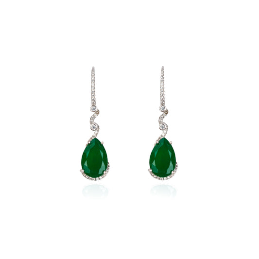 Elysia Green Onyx Drop Earrings
