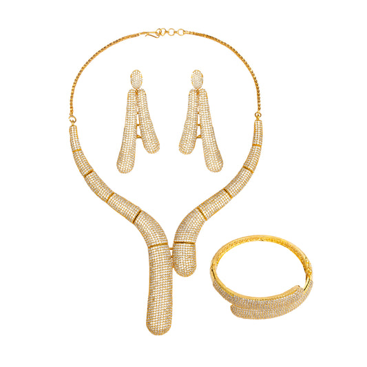 Golden Embrace Zirconia Set