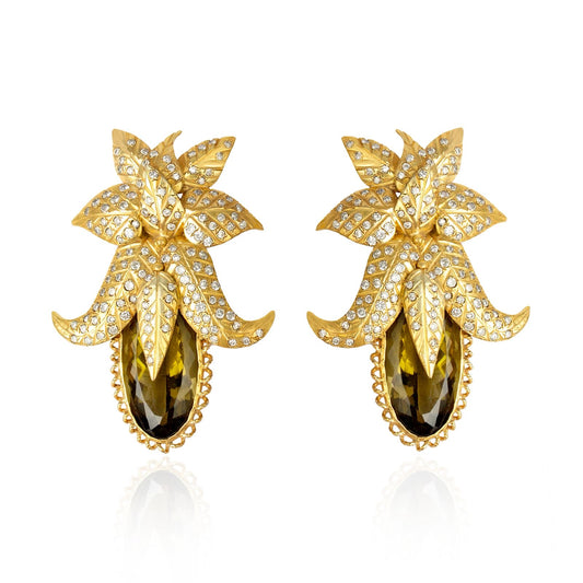 Amara Brandy Topaz Bloom Earrings