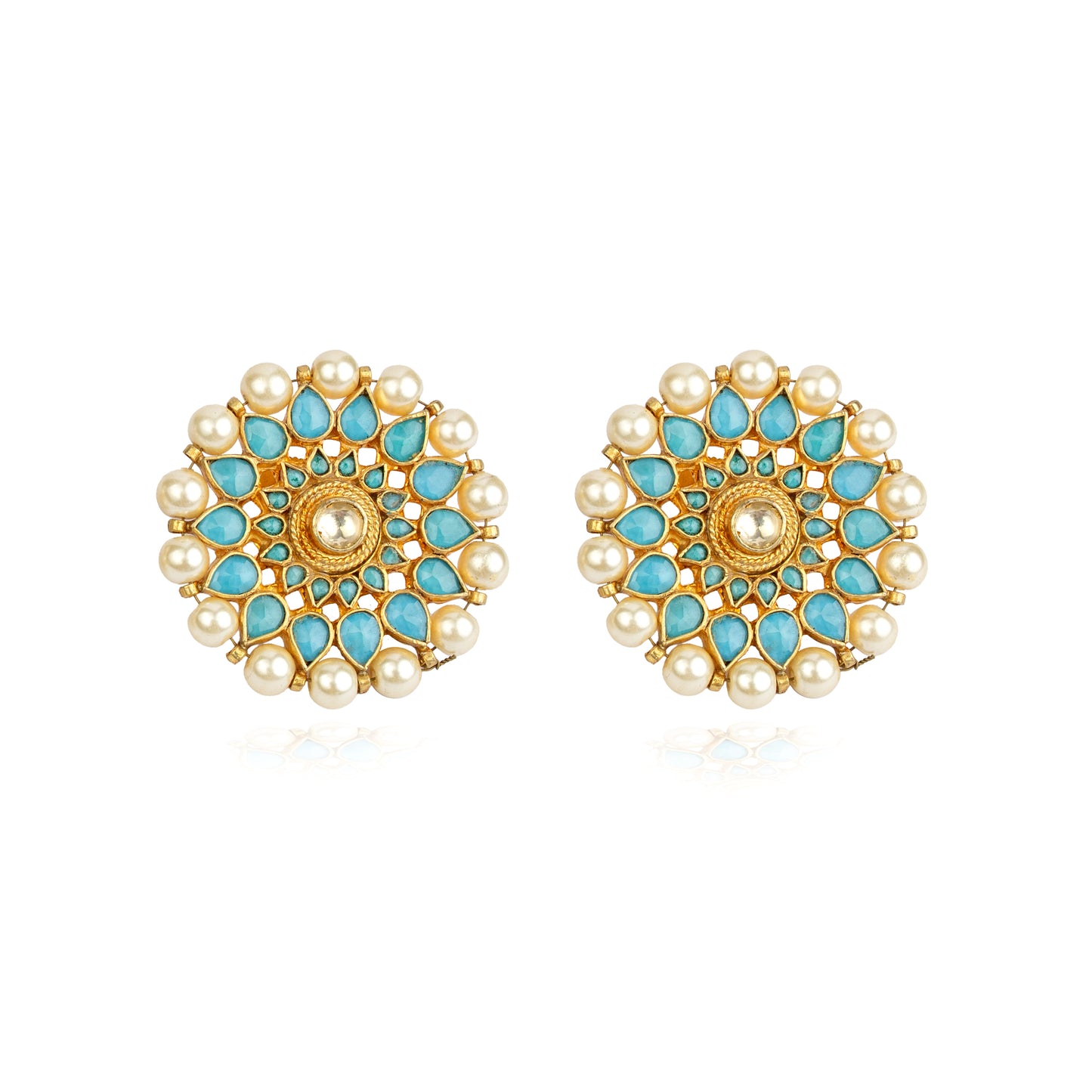 Firoza and Kundan studs