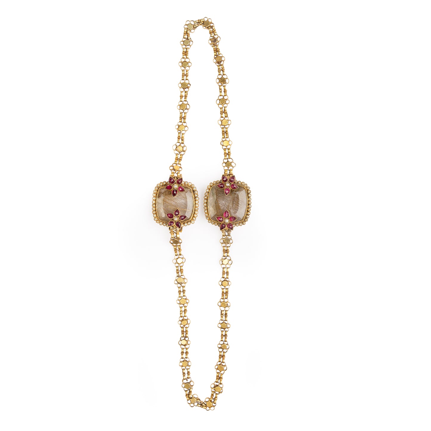 Ruhani Rutile Rhodolite Necklace
